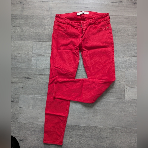 A&F Bright Red Jeans - Picture 2 of 6